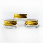 Mini Cream Glass Jar Supplier - 3g-15ml Round Clear Frosted Eye Cream