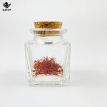 Clear Glass Spice Jars Factory - Best Selling Square Saffron Jars