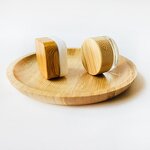 Matte Black Glass Jars Supplier - Bamboo Tops Bottles 3ml-9ml Custom Colors