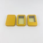 Tea Tin Box Factory - Wholesale Custom clear Pvc Top Rectangular Metal