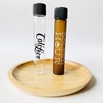 King Size Glass Roll Tube Supplier - 120mm Child Resistant Clear with Black Top