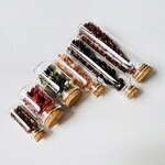 Square Glass Bottle Supplier - Clear 5ml-100ml Round Storage Jars Cork