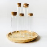 Clear Glass Tube Supplier - Matop Packaging with Cork and Wooden Rack