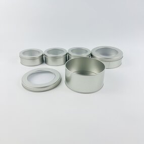 Christmas Cake Tin Factory - Wholesale Custom Logo Round Gold Tin with Window