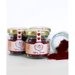 Mini Saffron Container Factory - Round 1g-5g Seal Glass Bottles Metal Caps