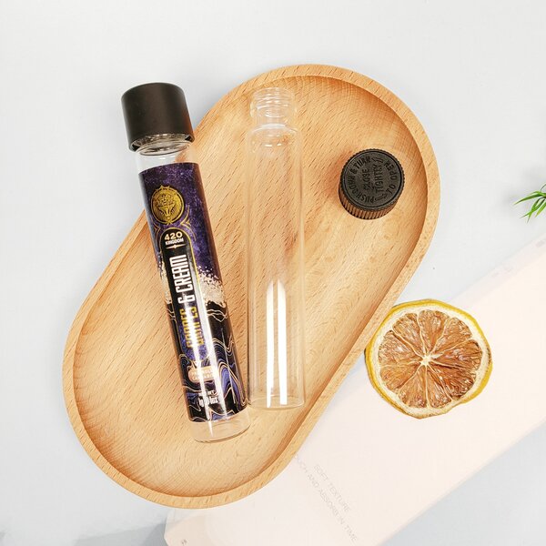 Glass Pre Tube Manufacturer - Custom Printed Stickers 98mm-120mm with Lid