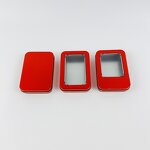 Tea Tin Box Factory - Wholesale Custom clear Pvc Top Rectangular Metal