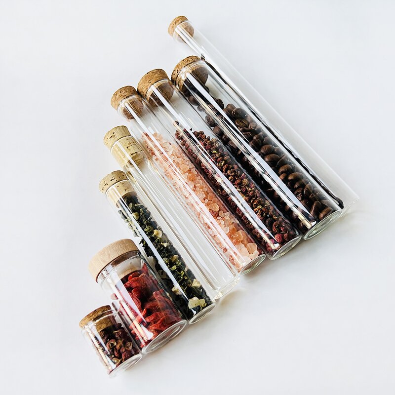 Spice Glass Vial Factory - Different Size Bottle With Cork