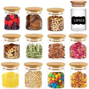 Food Spice Glass Container Factory - Food Grade 1-10 oz Transparent Storage