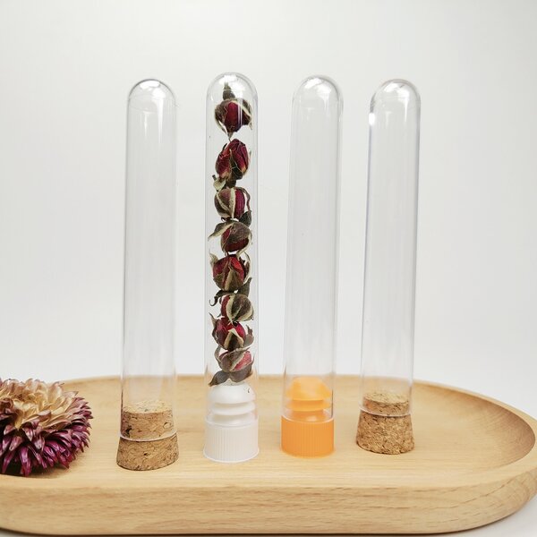 Plastic Vials Supplier - 125mm Test Tubes Plastic with Cork Stopper