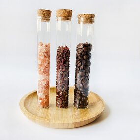 Glass Test Tube Factory - Clear Round Flat Bottom Cork Lid Vial Bottle