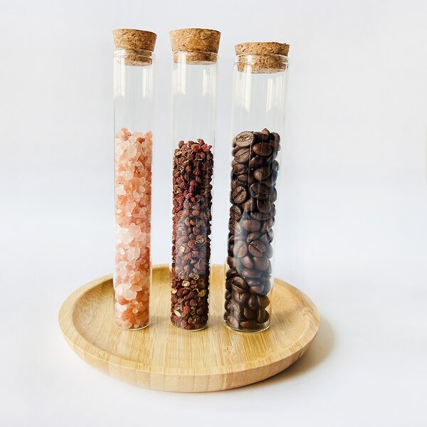 Glass Test Tube Factory - Clear Round Flat Bottom Cork Lid Vial Bottle