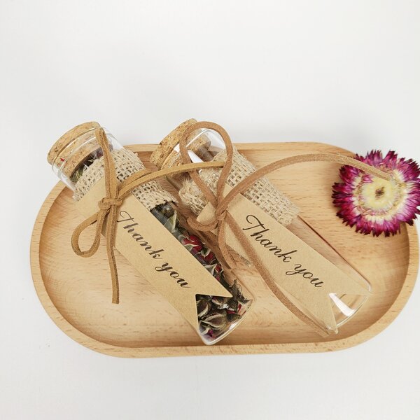 Glass Wishing Bottles Supplier - 10ml 15ml 20ml Clear with Wood Cork Lid