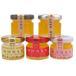 Honey Glass Jar Manufacturer - Wide Mouth Round Mini 35 Ml Golden Caps