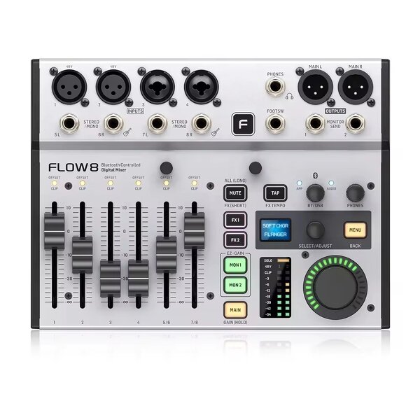 Digital Sound Mixer Manufacturer - Flow 8 8-Channel with XLR Mono Output