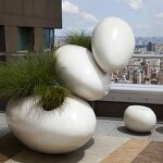 Terrace Planters Factory - OEM Outdoor Landscape Architecture Urbanism Art Shaped White Fiberglass Lighting