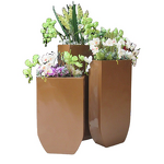 Square Fiberglass Planter Pots Supplier - OEM Large Entrance Commercial for Mall Office Corridor Passage