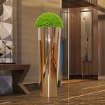 Stainless Steel Vase Factory - OEM 304 Cylindrical Tall Custom Sizes Parks Hospitals Airports Commercial