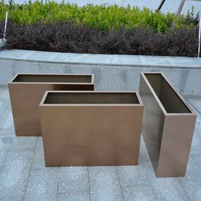 Stainless Steel Planter Box Manufacturer - OEM Rectangular Custom Dimensions Municipal Park Commercial Building Hospital