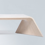 Long Bench Factory - OEM Modern Parametric Solid Wood Artistic for Hospital Outdoor Public Waiting