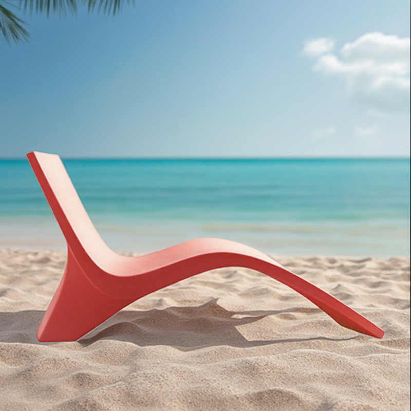 Chaise Lounge Chair Manufacturer - OEM Modern Outdoor Wood Fiberglass Foldable Waterproof for Beach Hotel