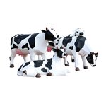 Fiberglass Cow Sculpture Supplier - OEM Life Size Color Painting for Park Landscaping Decoration