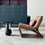 Side Table Manufacturer - OEM Custom FRP Black Special Shaped for Hotel Office Reception