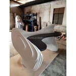 Reception Desk Manufacturer - OEM Wood Material Fashion Parametric Design High Quality Office Salon GYM Counter