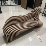 Parametric Sofa Factory - OEM Solid Wood Customizable Handcrafted 3D Printed Hotel Airport Lounge