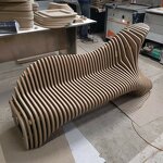 Parametric Sofa Factory - OEM Solid Wood Customizable Handcrafted 3D Printed Hotel Airport Lounge