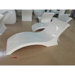 Swimming Pool Lounge Chair Factory - OEM Durable Waterproof Fiberglass Recliner for Outdoor Garden Patio Beach