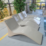Outdoor Furniture Factory - OEM RUYA Wood Fiberglass Bench Garden Patio Park Water Recreation Pool