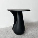 Side Table Manufacturer - OEM Custom FRP Black Special Shaped for Hotel Office Reception