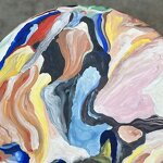 Coffee Table Factory - OEM Graceful Hand-Painted Designer Round with Custom Feast Mushroom Style