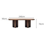 Dining Table Manufacturer - OEM Italian Minimalist Solid Wood Walnut Desk for Home Office
