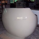 Reception Desk Supplier - OEM Customizable Contemporary Checkout Counter Lockers Durable Resin Oval