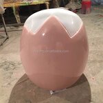 Fiberglass Dining Chairs Manufacturer - OEM Modern Eggshell Coffee Shop Design Glazed Cool Seater Table Set