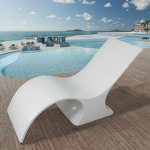 Pool Lounger Manufacturer - OEM Ledge Outdoor Modern Fiberglass Low Back Foldable Durable Hotels Poolside