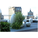 Terrace Planters Factory - OEM Outdoor Landscape Architecture Urbanism Art Shaped White Fiberglass Lighting
