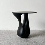 Side Table Manufacturer - OEM Custom FRP Black Special Shaped for Hotel Office Reception