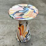 Coffee Table Factory - OEM Graceful Hand-Painted Designer Round with Custom Feast Mushroom Style