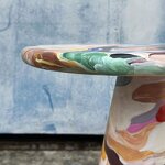 Coffee Table Factory - OEM Graceful Hand-Painted Designer Round with Custom Feast Mushroom Style