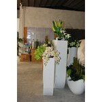 Square Fiberglass Planter Pots Supplier - OEM Large Entrance Commercial for Mall Office Corridor Passage