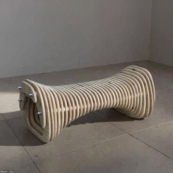 Parametric Seating Supplier - OEM Sustainable Customizable Handcrafted Plywood Artistic for Lobby Office