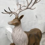 Realistic Animal Sculptures Factory - OEM Equal Scale Deer Elk Ornaments for Home Decoration Parks