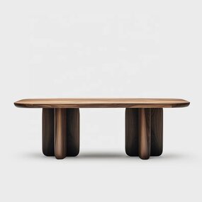 Dining Table Manufacturer - OEM Italian Minimalist Solid Wood Walnut Desk for Home Office