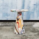 Coffee Table Factory - OEM Graceful Hand-Painted Designer Round with Custom Feast Mushroom Style