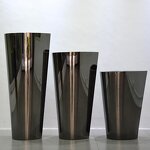 Stainless Steel Vase Factory - OEM 304 Cylindrical Tall Custom Sizes Parks Hospitals Airports Commercial