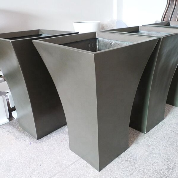 Fiberglass Planter Factory - OEM Perfect Quality Customizable Large Rectangular Model Garden Tree Planting