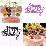 Happy Birthday Cake Topper Supplier - Glitter Calligraphy Bling Sparkle